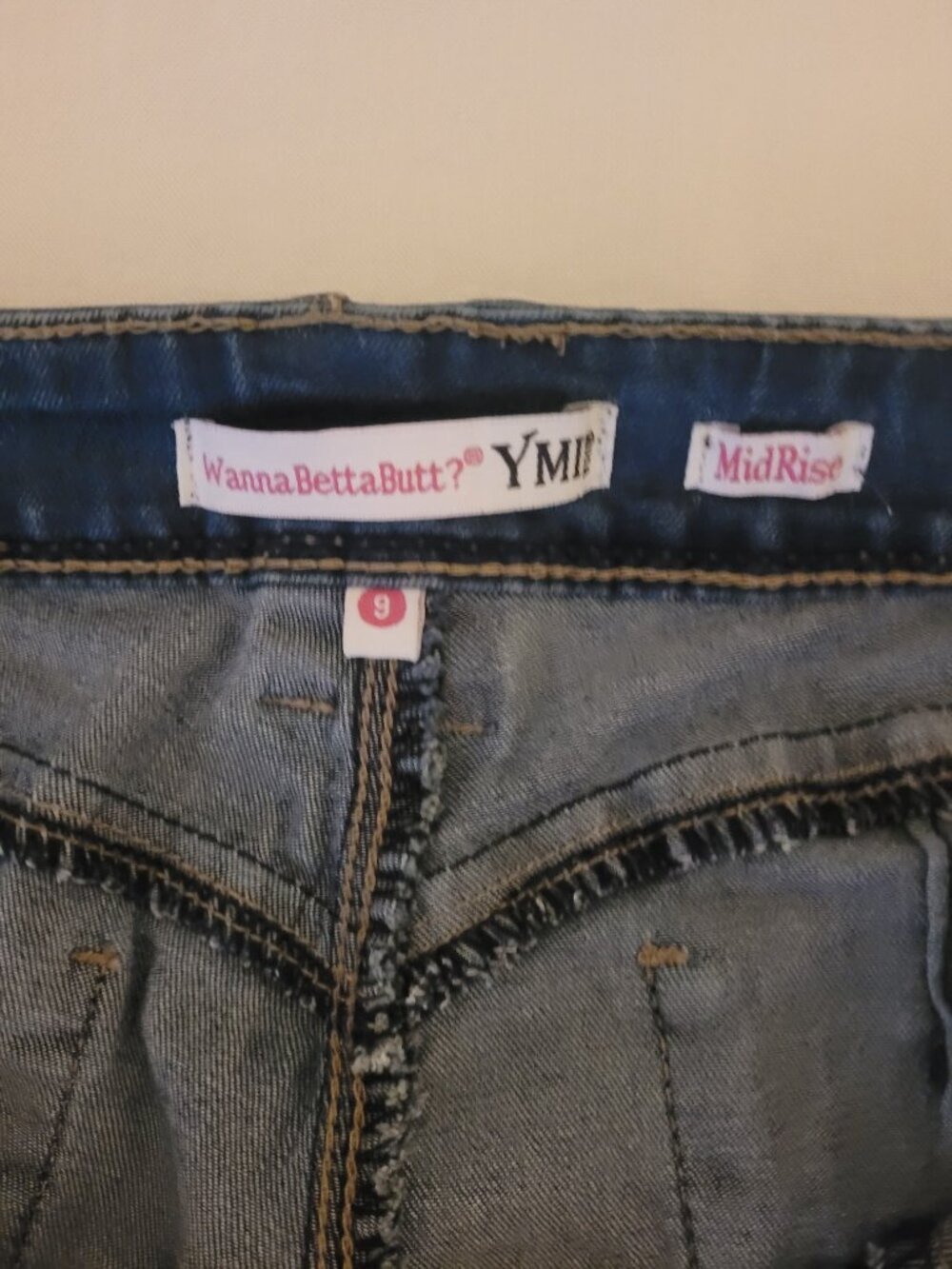 Blue Jeans YMI Size 9 Midrise Skinny - Picture 6 of 16